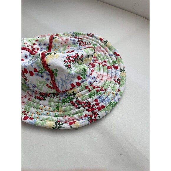 Hanna Andersson Baby Bonnet Hat Girl Beach Floral XXS Vacation Sun Protection - Picture 2 of 5